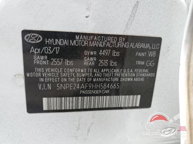 5NPE24AF9HH584665 2017 HYUNDAI SONATA photo no. 12