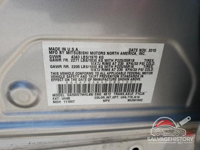 4A4AP3AW4FE061991 2015 MITSUBISHI OUTLANDER photo no. 13