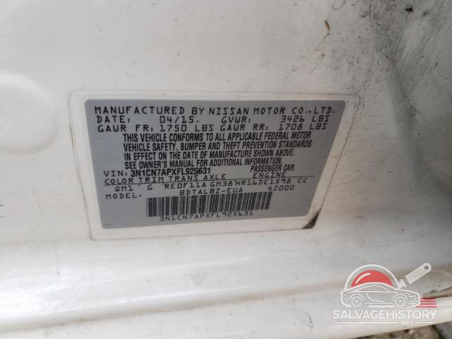3N1CN7APXFL925631 2015 NISSAN VERSA photo no. 12