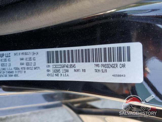 1C3CCCDG0FN618545 2015 CHRYSLER 200 photo no. 12