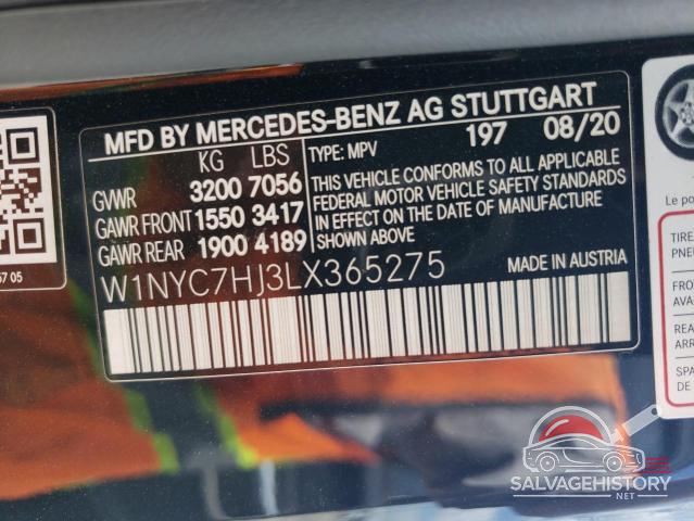 W1NYC7HJ3LX365275 2020 MERCEDES-BENZ G-CLASS photo no. 12