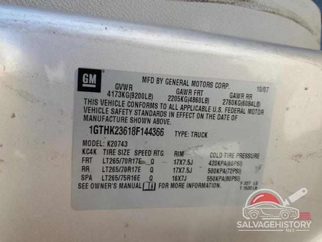 1GTHK23618F144366 2008 GMC SIERRA photo no. 12