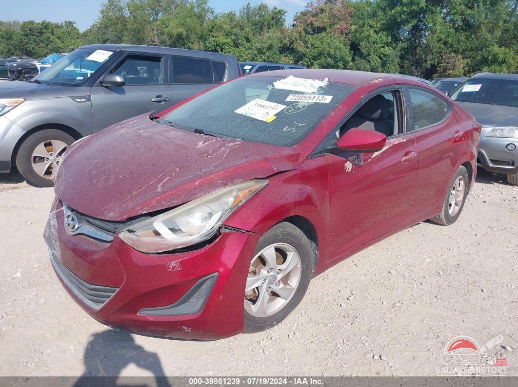 5NPDH4AE9FH650615 2015 HYUNDAI ELANTRA photo no. 2