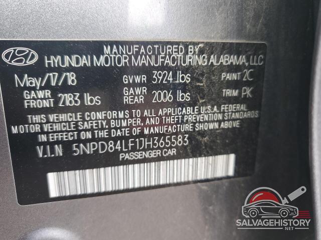 5NPD84LF1JH365583 2018 HYUNDAI ELANTRA photo no. 12