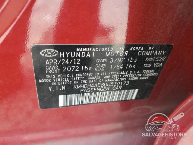 KMHDH4AE8DU530173 2013 HYUNDAI ELANTRA photo no. 12