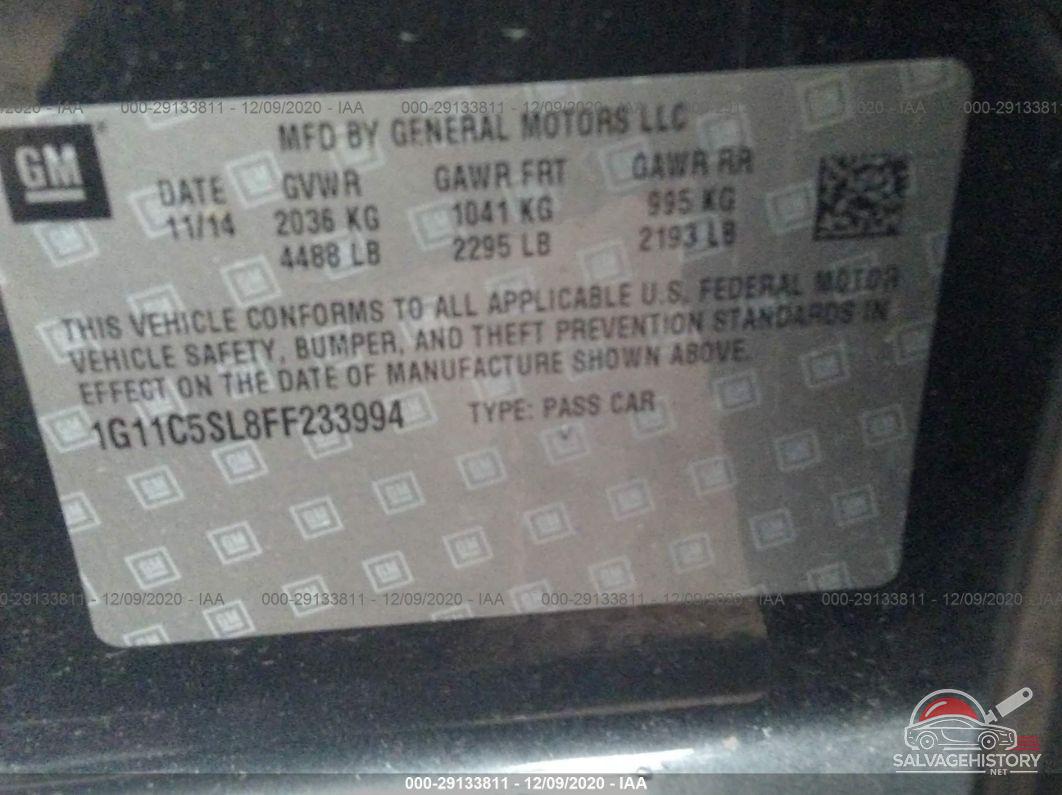 1G11C5SL8FF233994 2015 CHEVROLET MALIBU photo no. 9