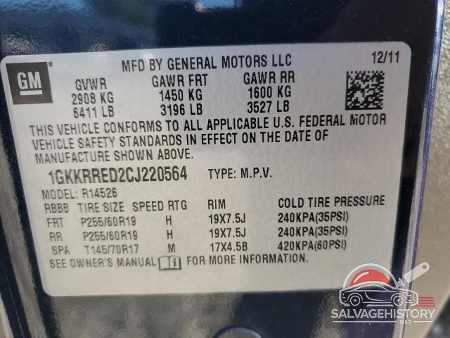1GKKRRED2CJ220564 2012 GMC ACADIA photo no. 13