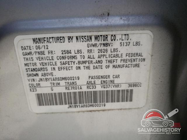 JN1BY1AR6DM600219 2013 INFINITI M37 photo no. 12