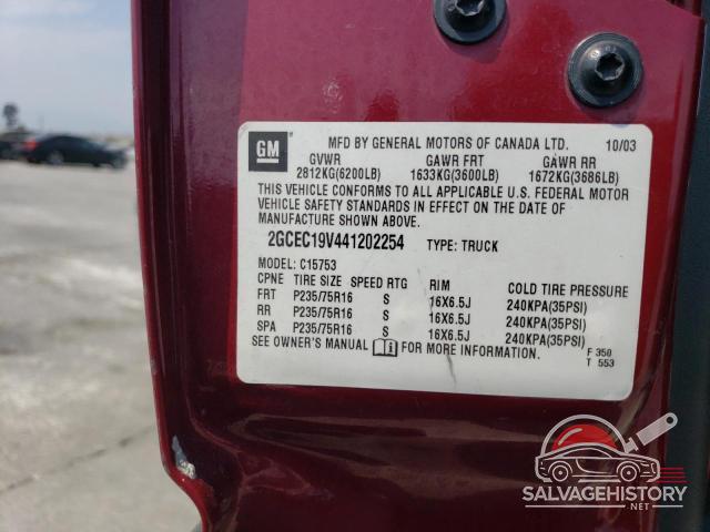2GCEC19V441202254 2004 CHEVROLET ALL Models photo no. 12