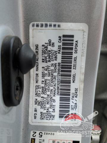 1NXBR32E07Z899188 2007 TOYOTA COROLLA photo no. 13