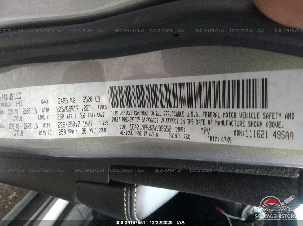 1C4PJMAB9GW199656 2016 JEEP CHEROKEE photo no. 9