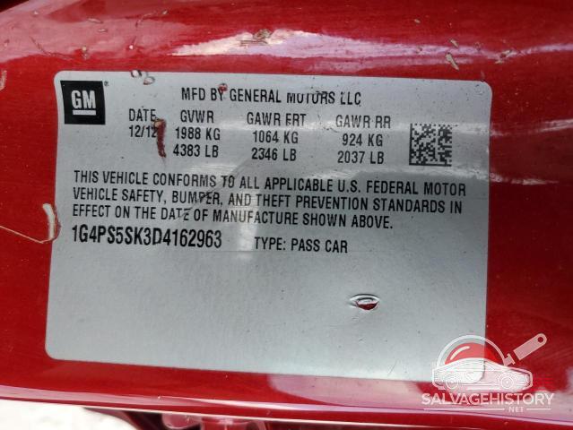 1G4PS5SK3D4162963 2013 BUICK VERANO photo no. 12