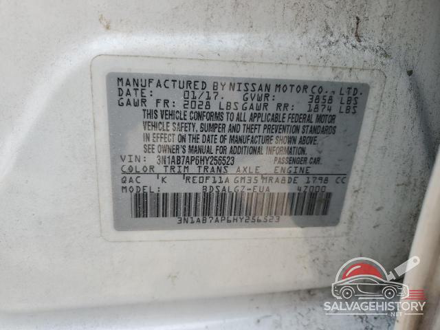 3N1AB7AP6HY256523 2017 NISSAN SENTRA photo no. 12