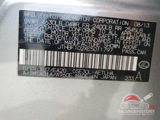 JTHBF1D2XE5011797 2014 LEXUS IS photo no. 13