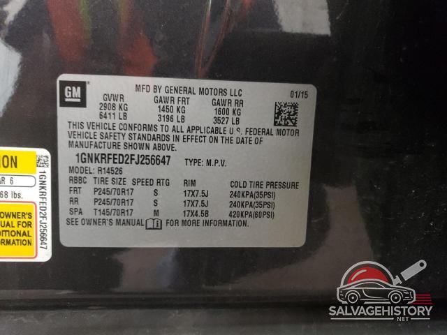 1GNKRFED2FJ256647 2015 CHEVROLET TRAVERSE photo no. 13