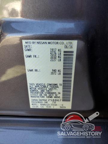 1N4AL3AP4GC258867 2016 NISSAN ALTIMA photo no. 12