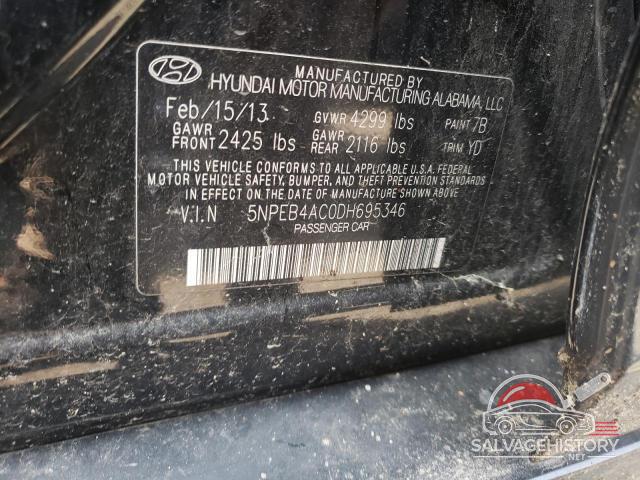 5NPEB4AC0DH695346 2013 HYUNDAI SONATA photo no. 12
