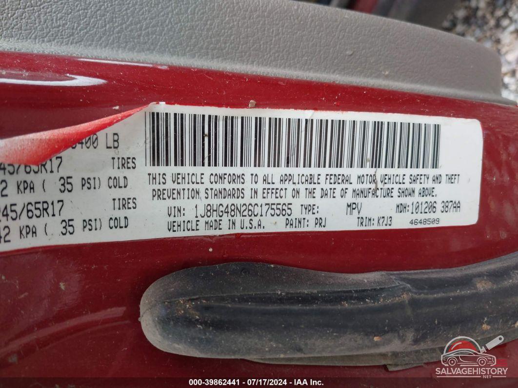 1J8HG48N26C175565 2006 JEEP COMMANDER photo no. 9