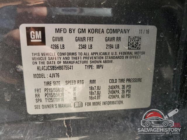 KL4CJCSB5HB075541 2017 BUICK ENCORE photo no. 13