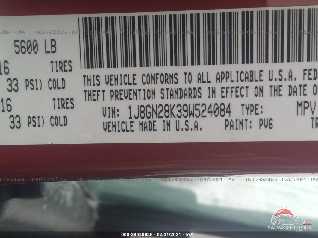 1J8GN28K39W524084 2009 JEEP LIBERTY photo no. 9