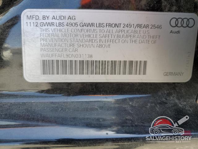 WAUFFAFL9DN031138 2013 AUDI A4 photo no. 12