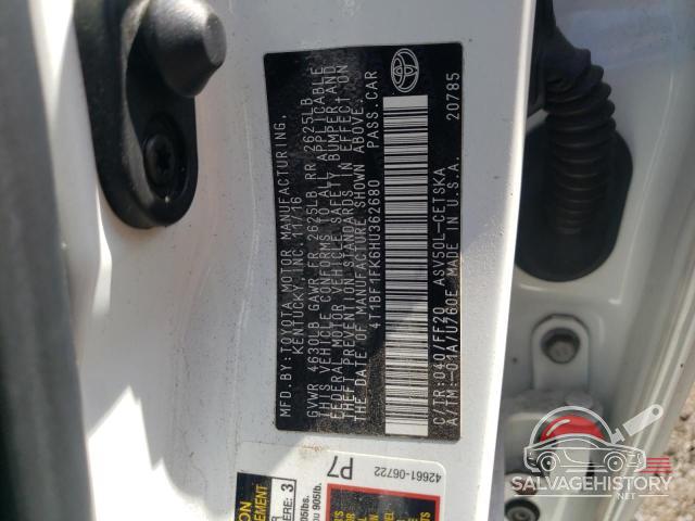 4T1BF1FK6HU362680 2017 TOYOTA CAMRY photo no. 12