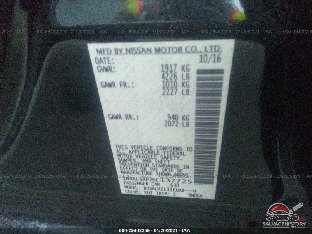 1N4AL3AP2HC137725 2017 NISSAN ALTIMA photo no. 9