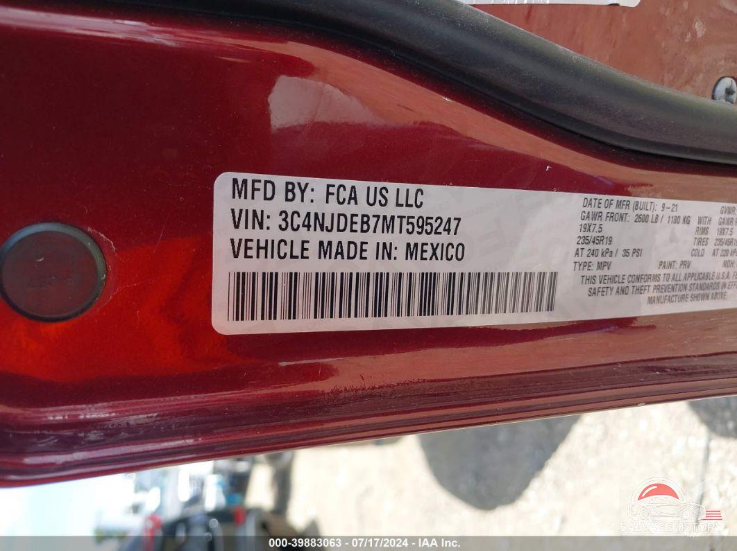 3C4NJDEB7MT595247 2021 JEEP COMPASS photo no. 9