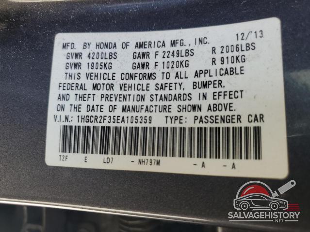 1HGCR2F35EA105359 2014 HONDA ACCORD photo no. 12
