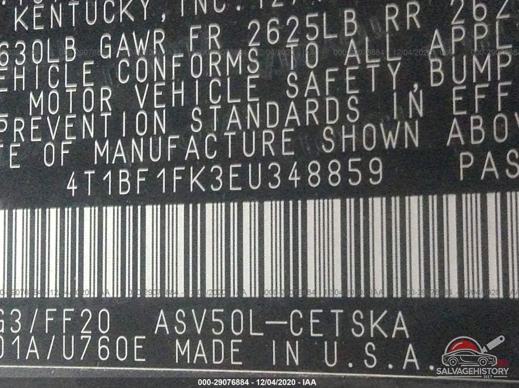 4T1BF1FK3EU348859 2014 TOYOTA CAMRY photo no. 9