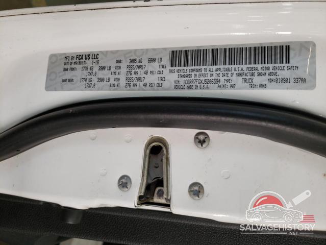 1C6RR7FGXJS206594 2018 RAM 1500 photo no. 12