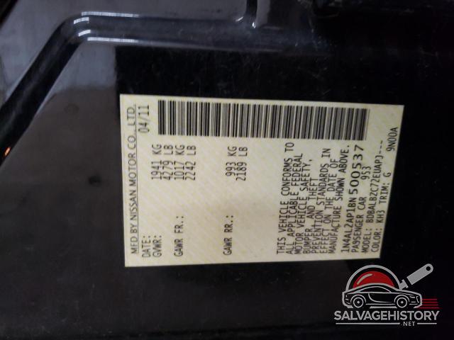 1N4AL2AP1BN500537 2011 NISSAN ALTIMA photo no. 12