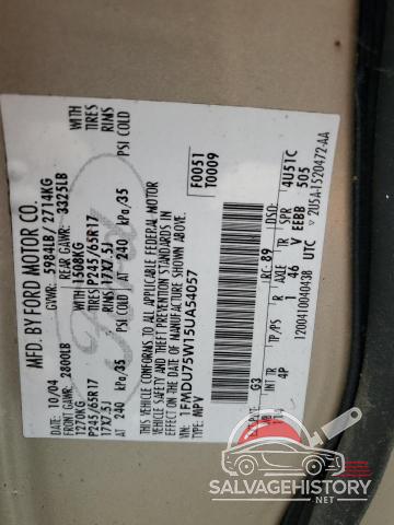 1FMDU75W15UA54057 2005 FORD EXPLORER photo no. 13