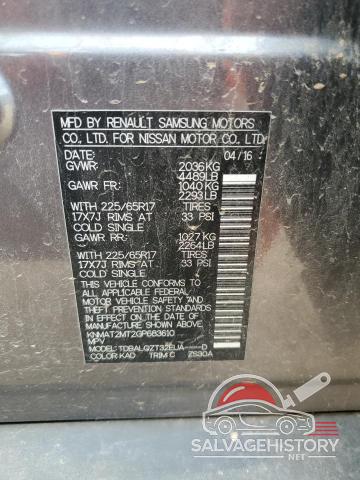 KNMAT2MT2GP683610 2016 NISSAN ROGUE photo no. 13