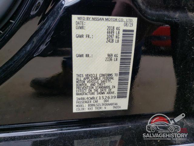 1N4BL4CW8LC152639 2020 NISSAN ALTIMA photo no. 13