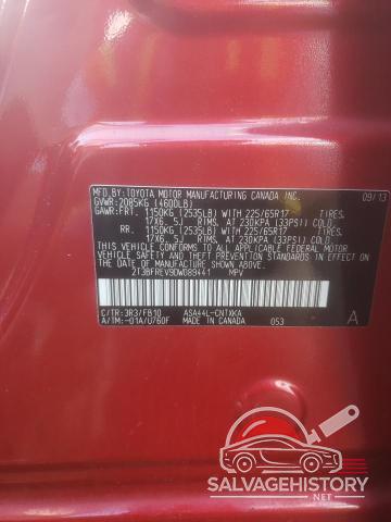 2T3BFREV9DW089441 2013 TOYOTA RAV4 photo no. 13