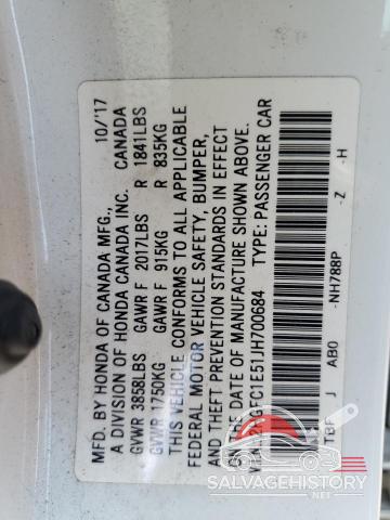 2HGFC1E51JH700684 2018 HONDA CIVIC photo no. 13