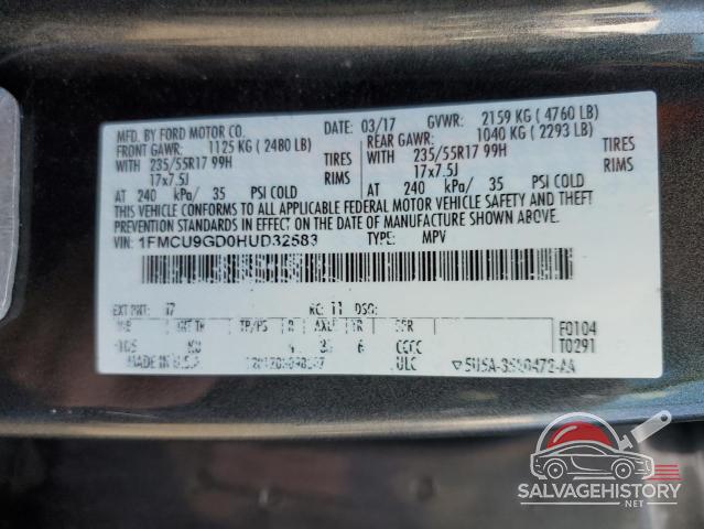 1FMCU9GD0HUD32583 2017 FORD ESCAPE photo no. 13