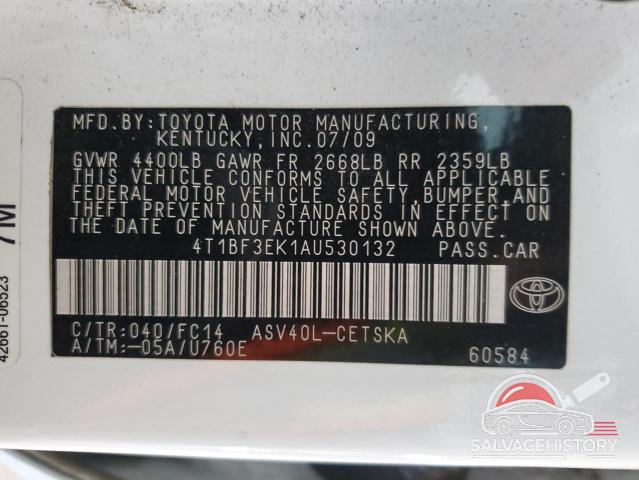 4T1BF3EK1AU530132 2010 TOYOTA CAMRY photo no. 13