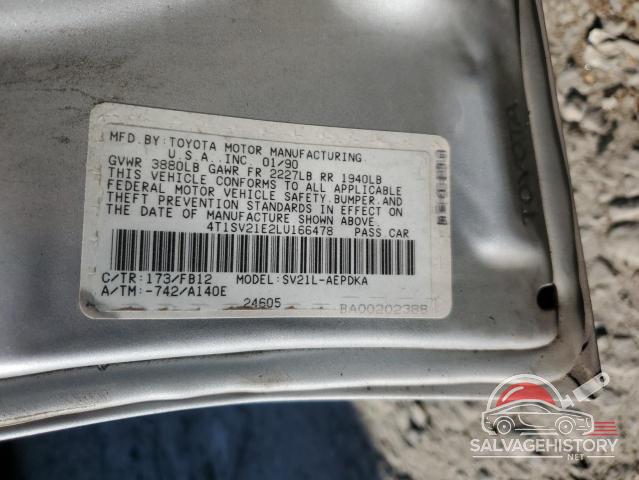 4T1SV21E2LU166478 1990 TOYOTA CAMRY photo no. 12