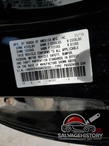 1HGCR2F45GA075131 2016 HONDA ACCORD photo no. 12