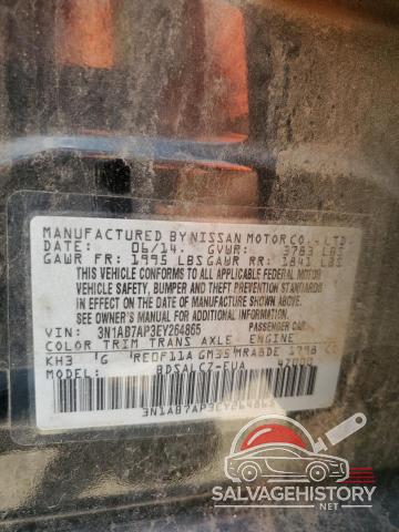 3N1AB7AP3EY264865 2014 NISSAN SENTRA photo no. 12