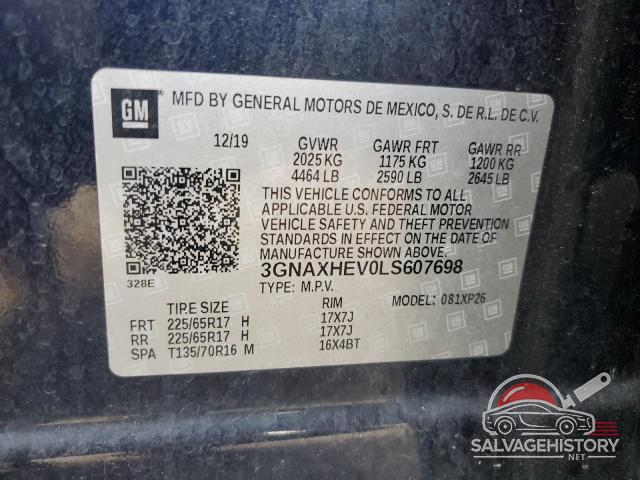 3GNAXHEV0LS607698 2020 CHEVROLET EQUINOX photo no. 14