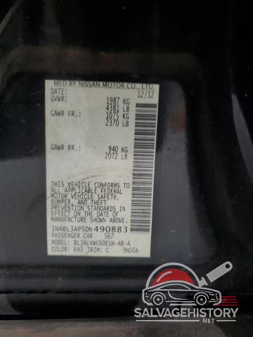 1N4BL3AP5DN490883 2013 NISSAN ALTIMA photo no. 12