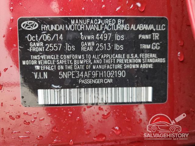 5NPE34AF9FH102190 2015 HYUNDAI SONATA photo no. 12