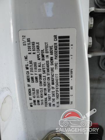 1HGCP3F87CA040177 2012 HONDA ACCORD photo no. 12