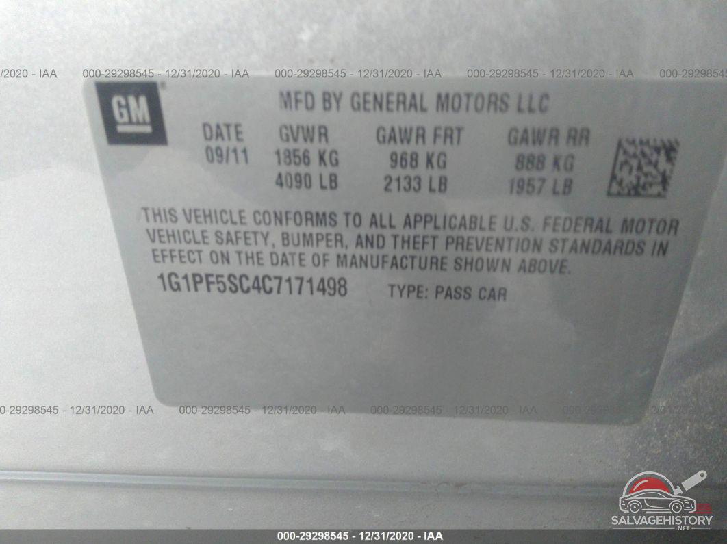 1G1PF5SC4C7171498 2012 CHEVROLET CRUZE photo no. 9