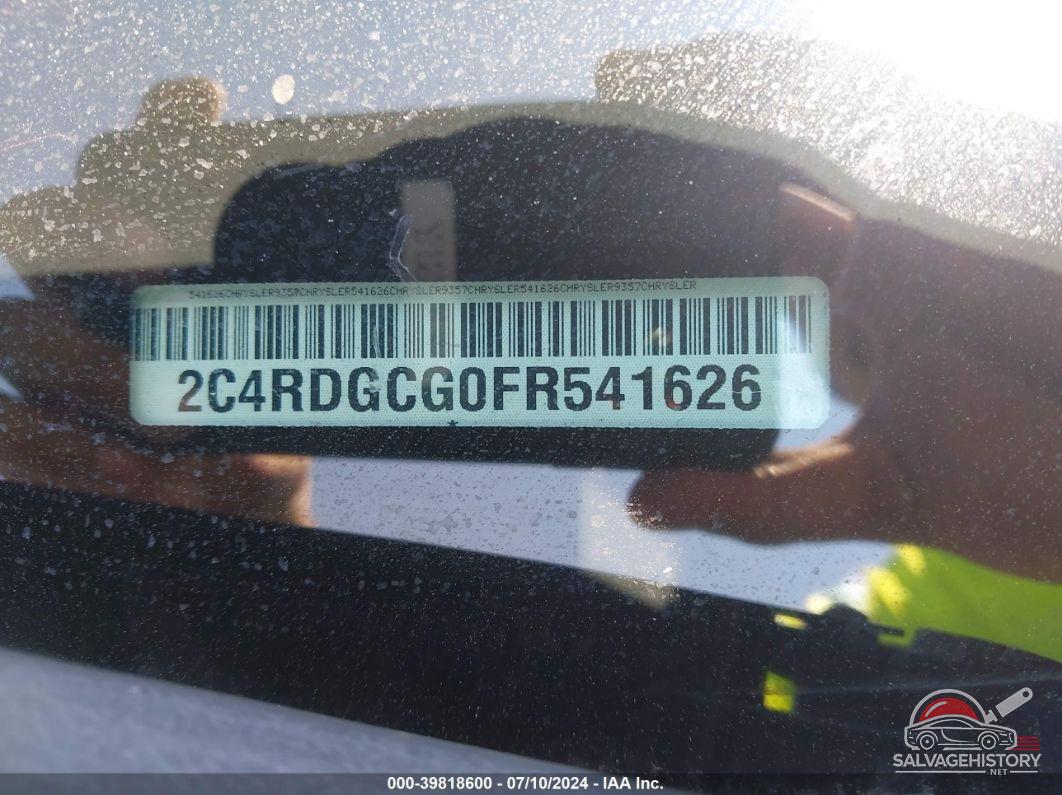 2C4RDGCG0FR541626 2015 DODGE GRAND CARAVAN photo no. 9