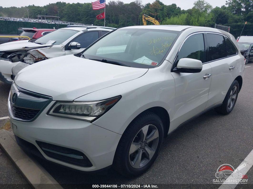 5FRYD4H29GB007303 2016 ACURA MDX photo no. 2