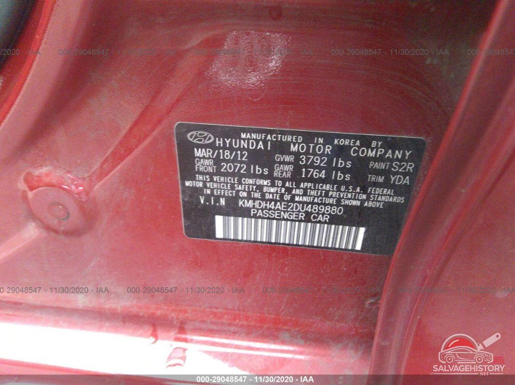 KMHDH4AE2DU489880 2013 HYUNDAI ELANTRA photo no. 8